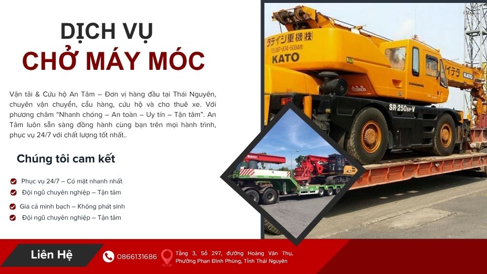 <p dir="ltr" style="text-align: center;" role="presentation"><strong>Chở Máy Móc</strong></p>
<p> </p>